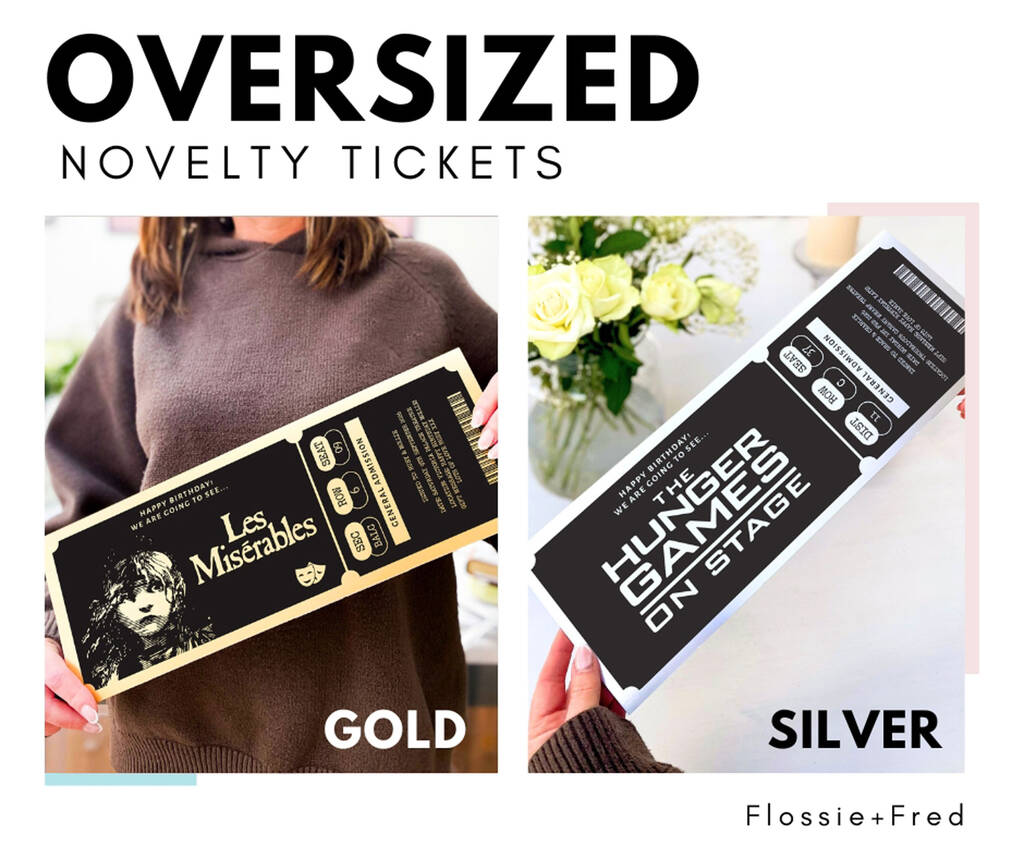 Personalised Oversized Theatre Ticket Gift