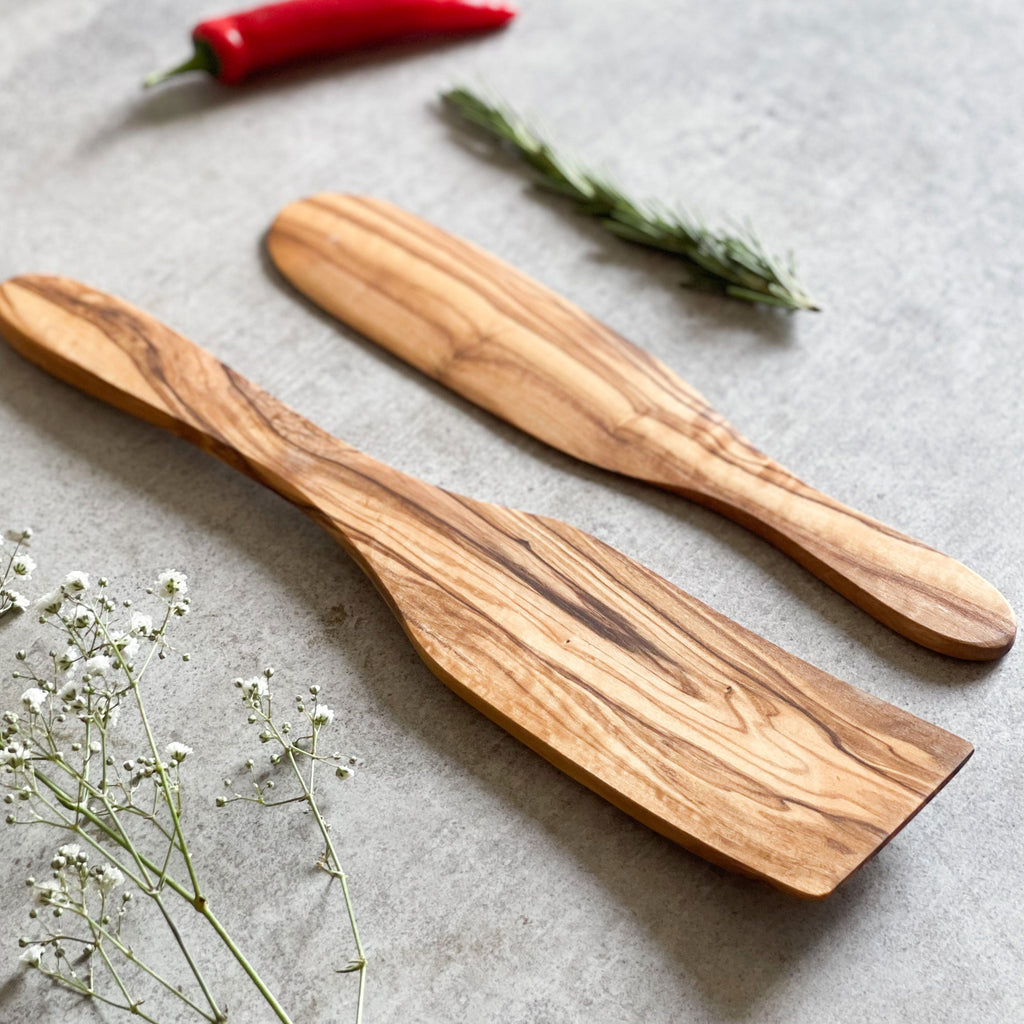 Olive Wood Spatula Set