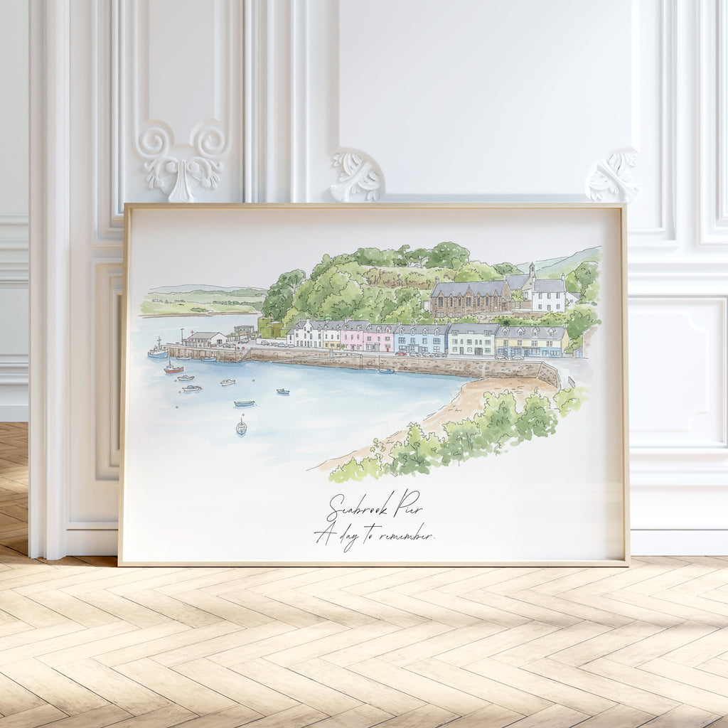 Personalised Landscape and Gardens Watercolour Art Print