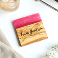 Personalised Premium Olive and Resin Drinks Coaster