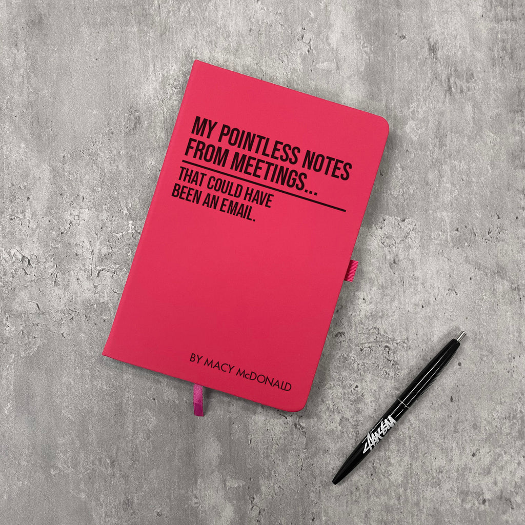 Funny Personalised "Pointless Notes From Meetings..." Notebook