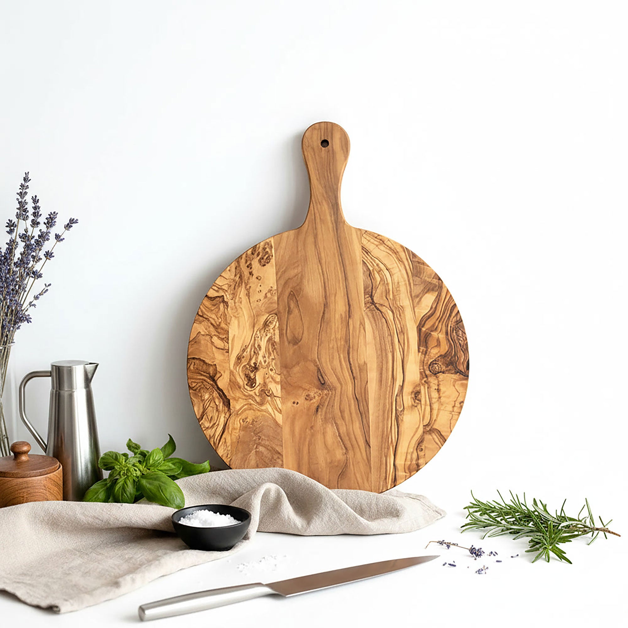 Olive Wood Round Pizza Board