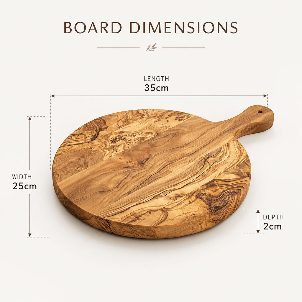 Olive Wood Round Pizza Board