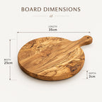 Olive Wood Round Pizza Board