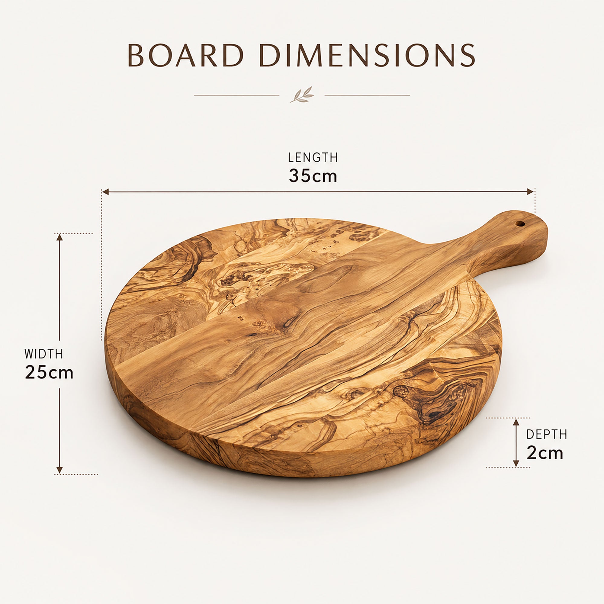 Olive Wood Round Pizza Board