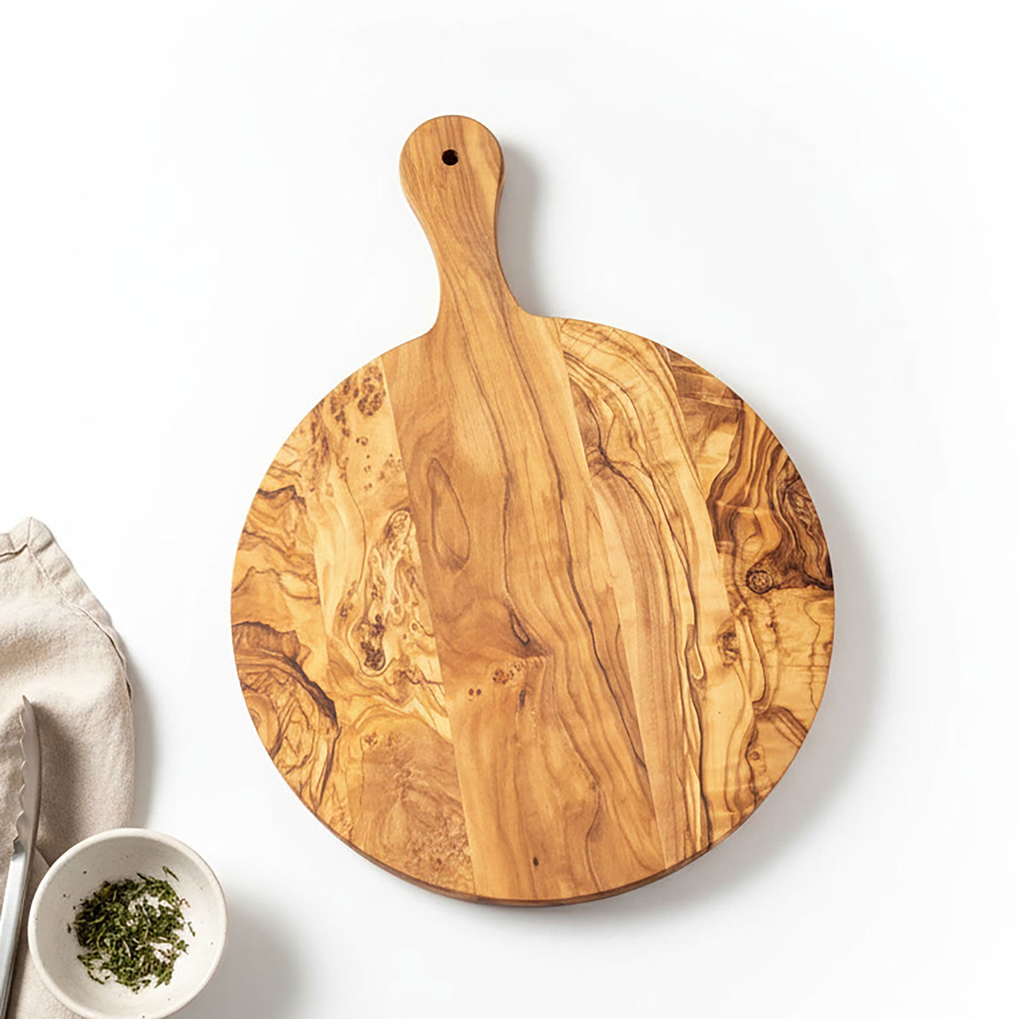 Olive Wood Round Pizza Board