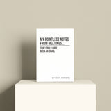 Funny Personalised "Pointless Notes From Meetings..." Notebook