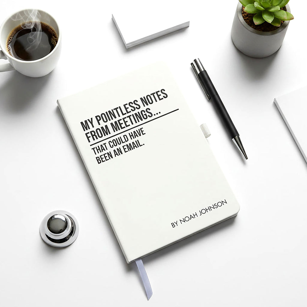 Funny Personalised "Pointless Notes From Meetings..." Notebook