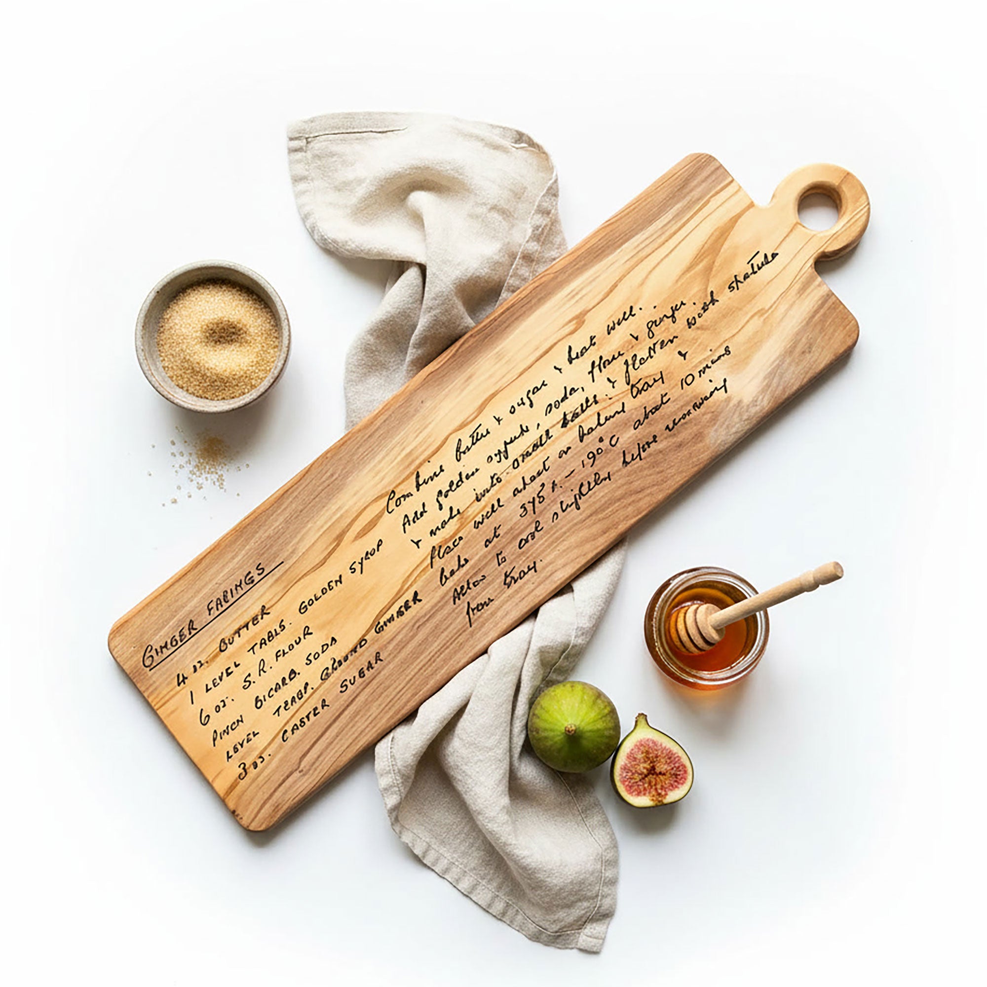 Personalised Recipe Large Italian Olive Wood Chopping, Serving, Charcuterie Board