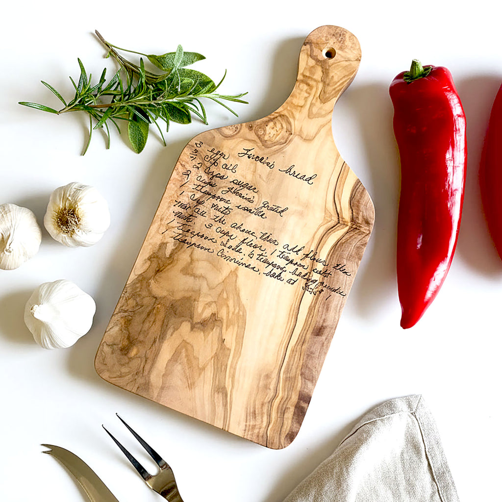 Engraved Handwritten Family Recipe Board