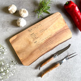 Personalised Handwritten Family Recipe Rustic Chopping Board