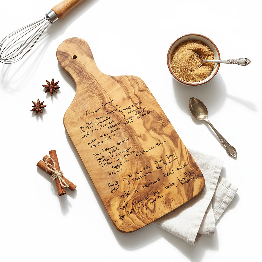 Engraved Handwritten Family Recipe Board