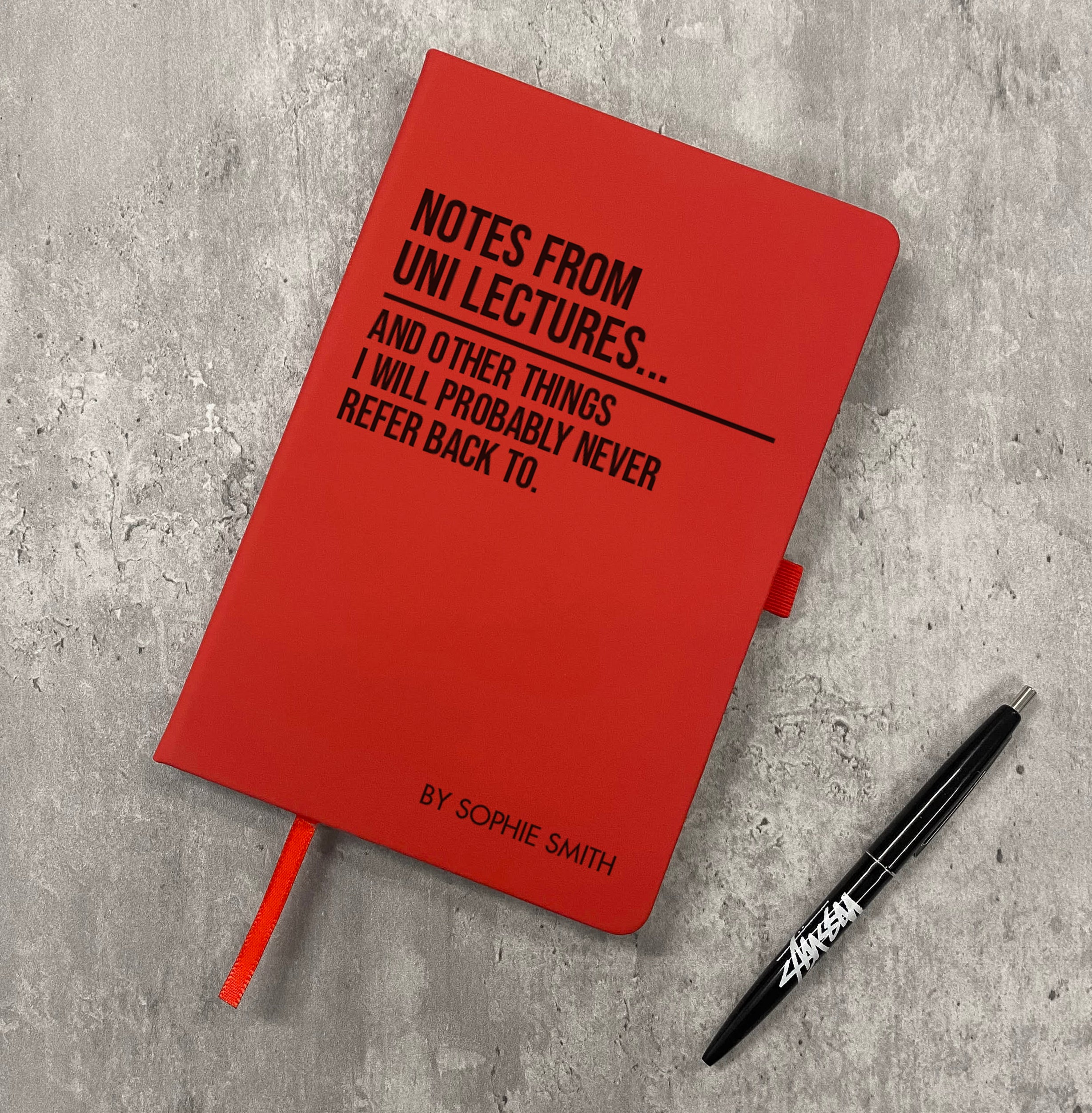 Funny Personalised "Notes From Uni Lectures..." Notebook