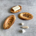 Natural Rustic Olive Wood Soap Dish