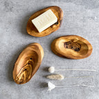 Natural Rustic Olive Wood Soap Dish