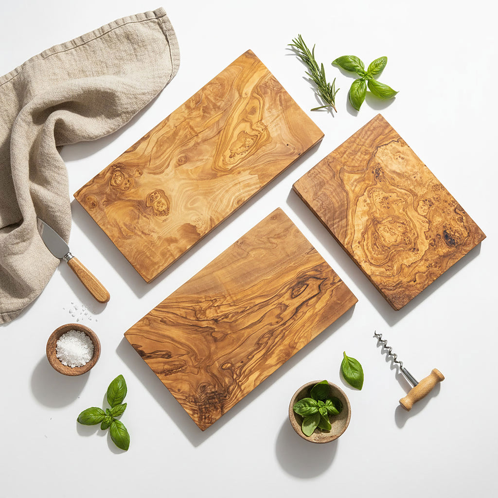 Set of 3 Olive Wood Chese Boards