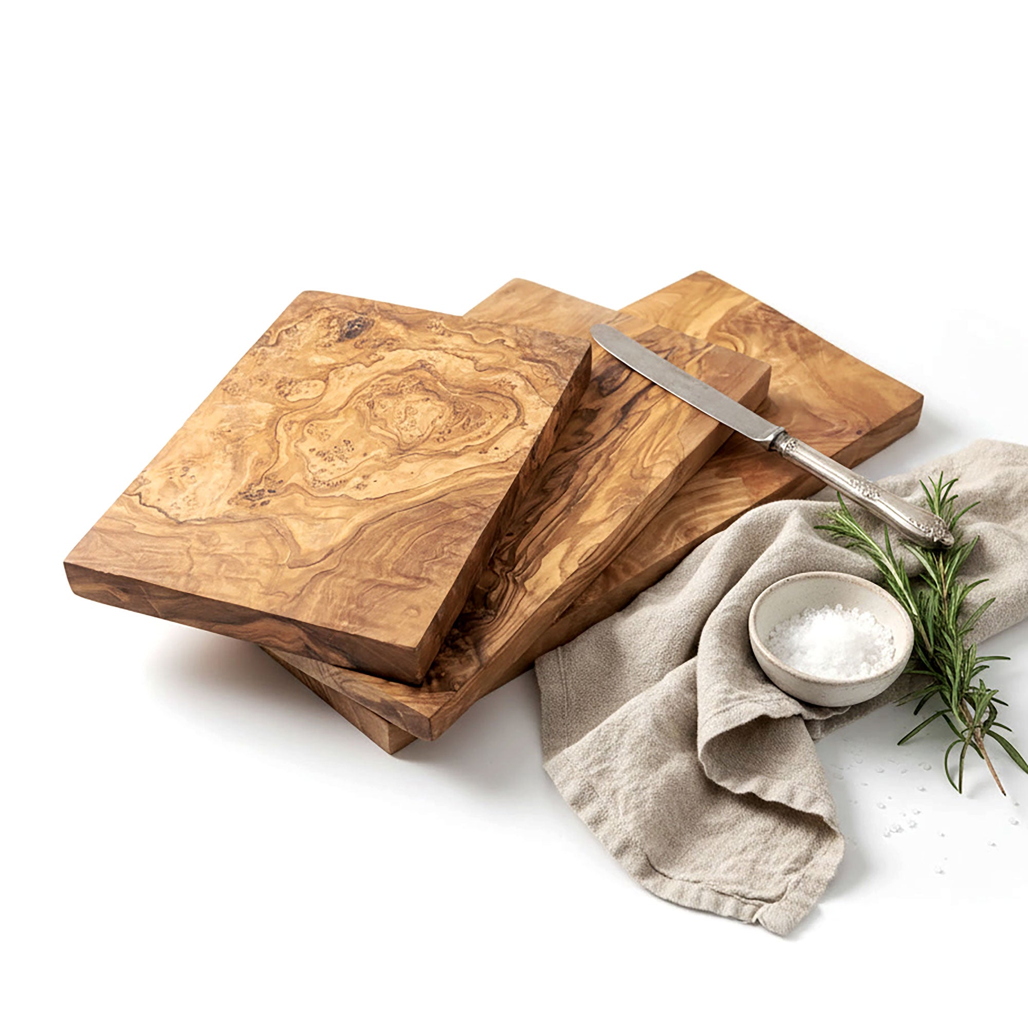 Set of 3 Olive Wood Chese Boards