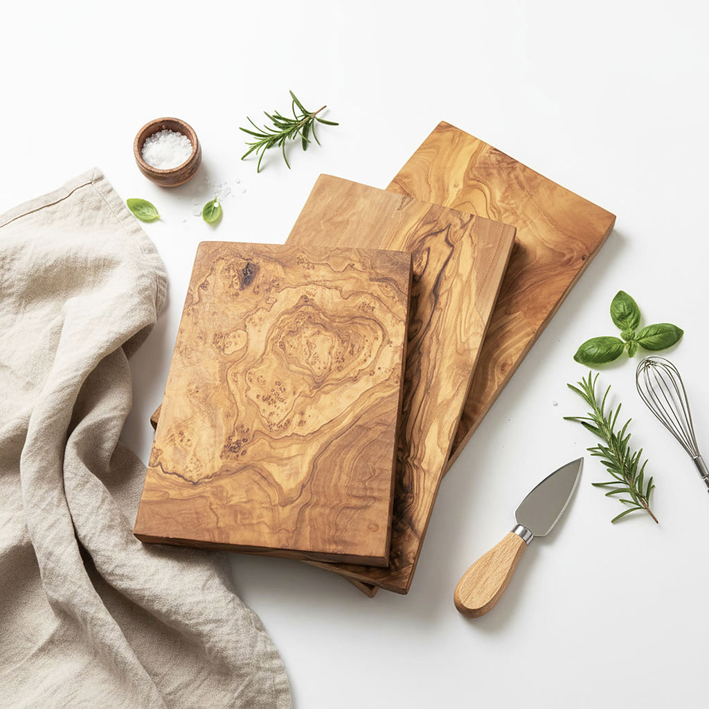 Set of 3 Olive Wood Chese Boards