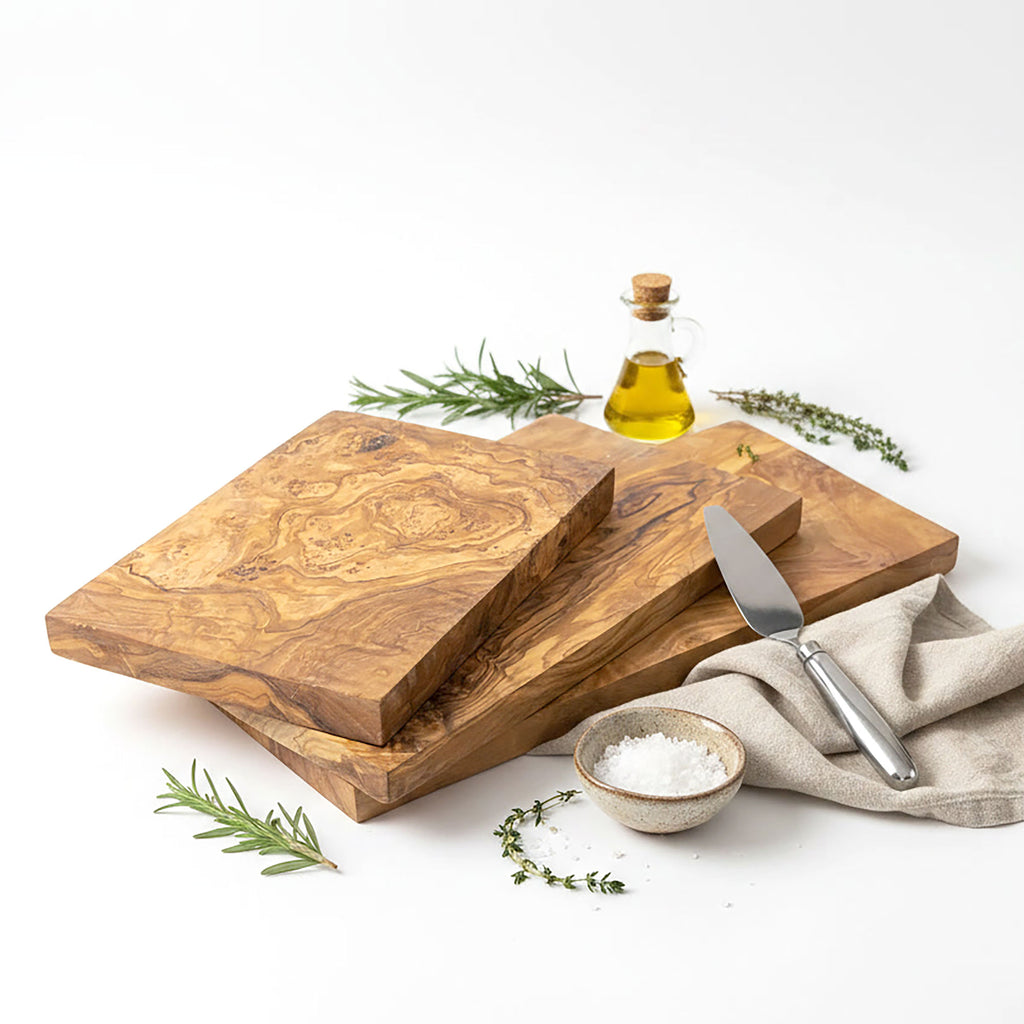 Set of 3 Olive Wood Chese Boards