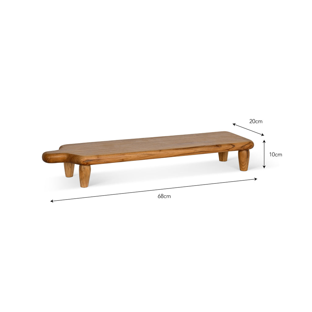 Large Raised Teak Serving Board