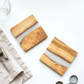 Handmade Rustic Olive Wood & Resin Coasters