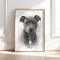 Personalised Black & White Pencil Sketch Dog and Pet Print