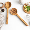 Solid Olive Wood Slotted Spoon