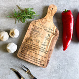 Engraved Handwritten Family Recipe Board