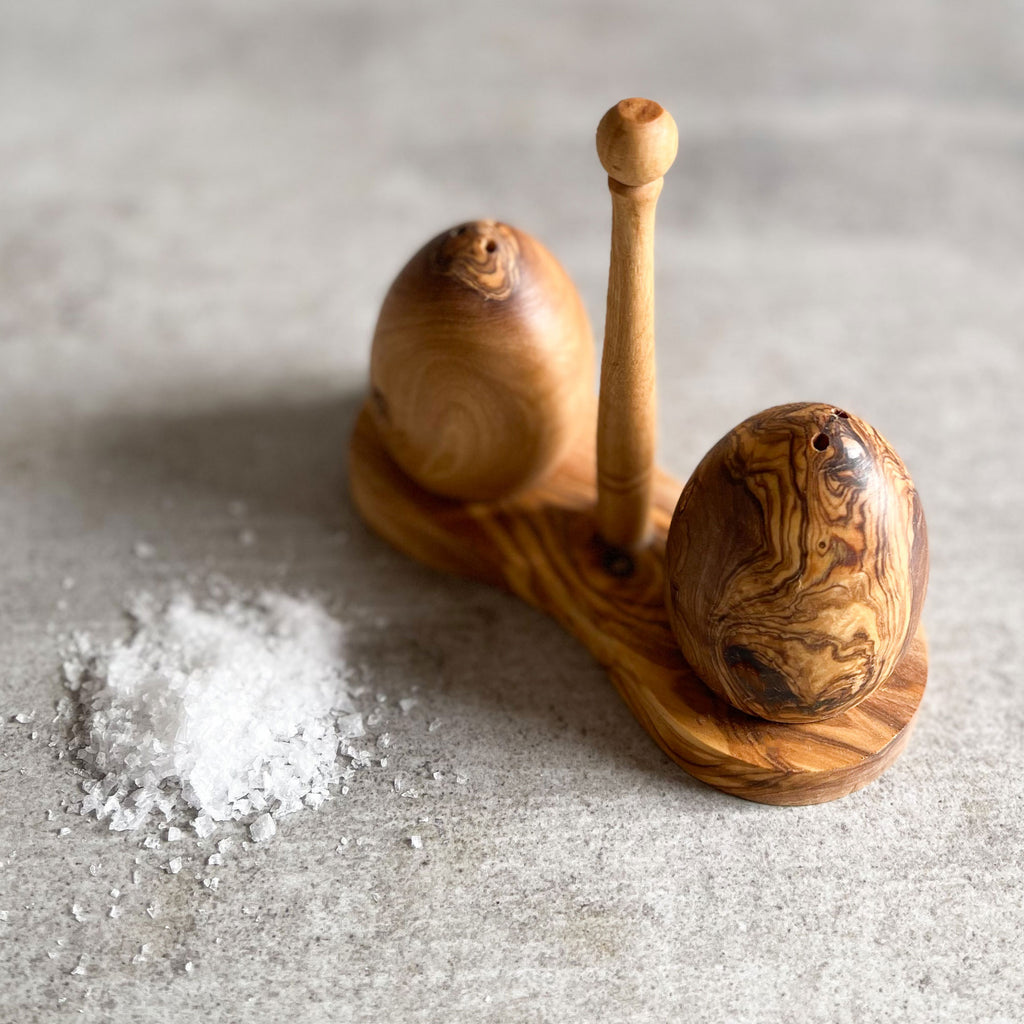 Olive Wood Salt & Pepper 3 Piece Shaker Set