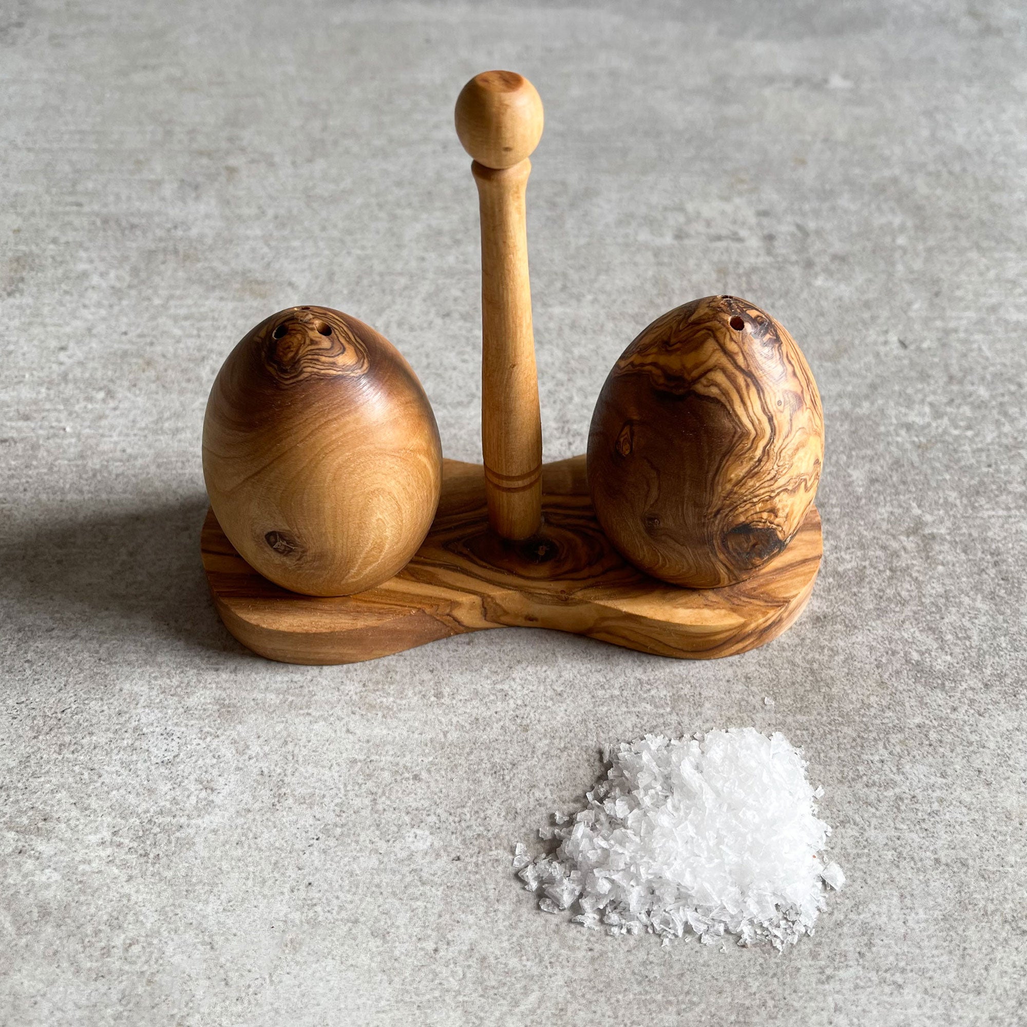 Olive Wood Salt & Pepper 3 Piece Shaker Set