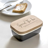 Engraved Enamel Butter Dish - "Spread the love"