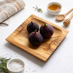 Square Shaped Olive Wood Dish