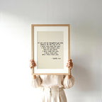 Personalised Quote Print on Textured Linen Paper