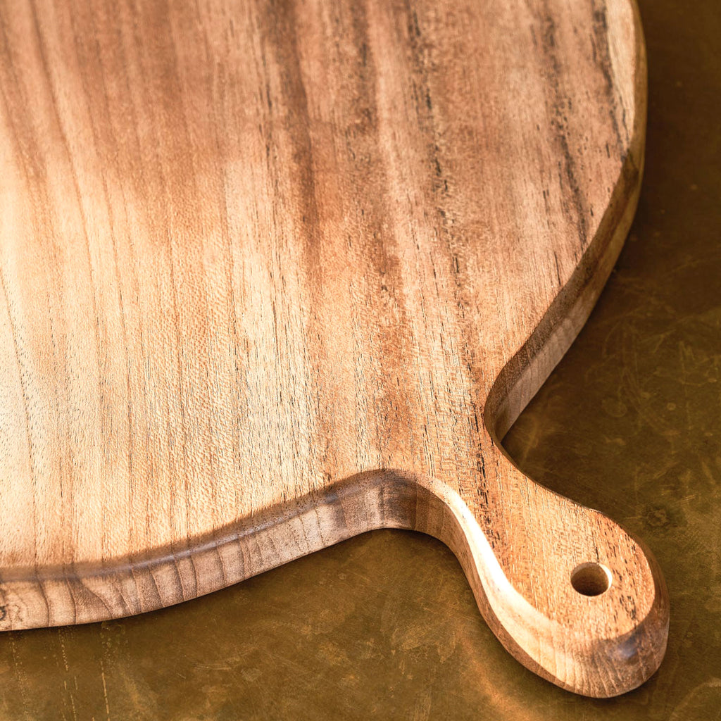 Large Round Natural Teak Chopping Board
