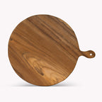 Large Round Natural Teak Chopping Board