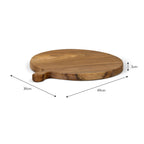 Large Round Natural Teak Chopping Board