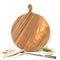Large Round Natural Teak Chopping Board