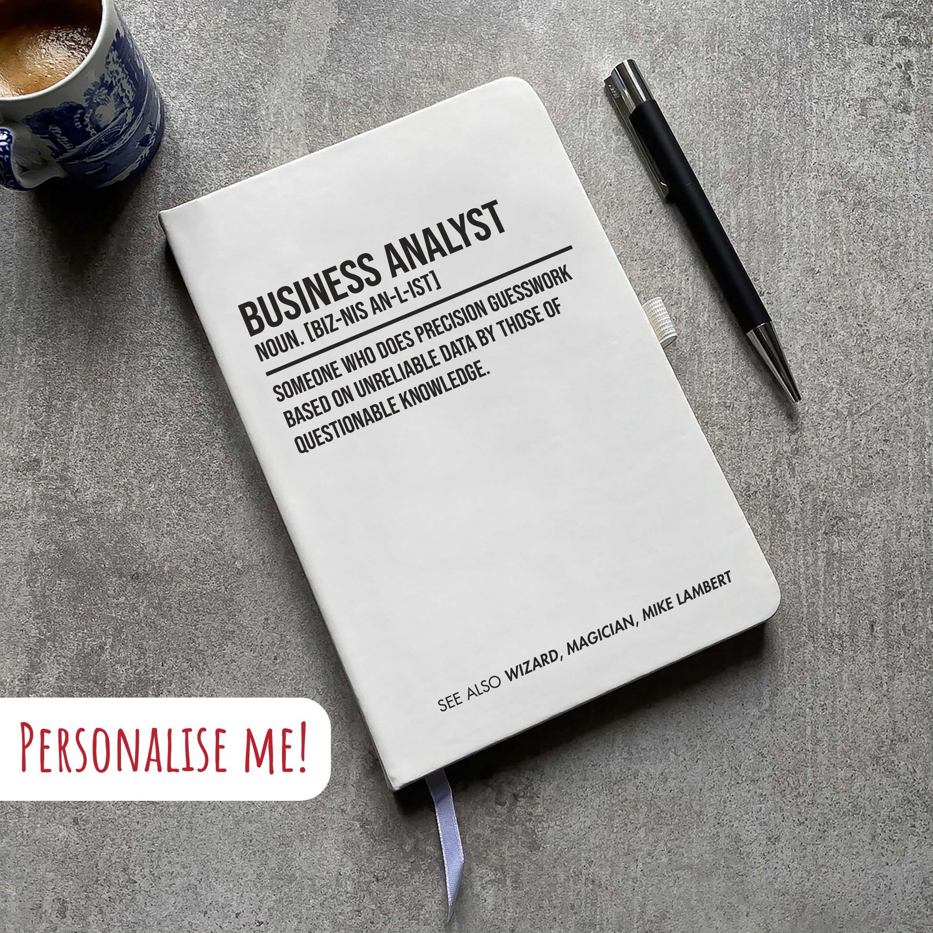 Funny Personalised "Business Analyst" Notebook