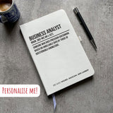 Funny Personalised Business Analyst Notepad