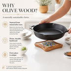 Olive Wood Trivet with Hand Painted Ceramic Tile