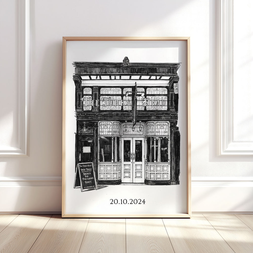 Personalised Heavy Pencil Sketch Venue Print