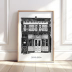 Personalised Heavy Pencil Sketch Venue Print
