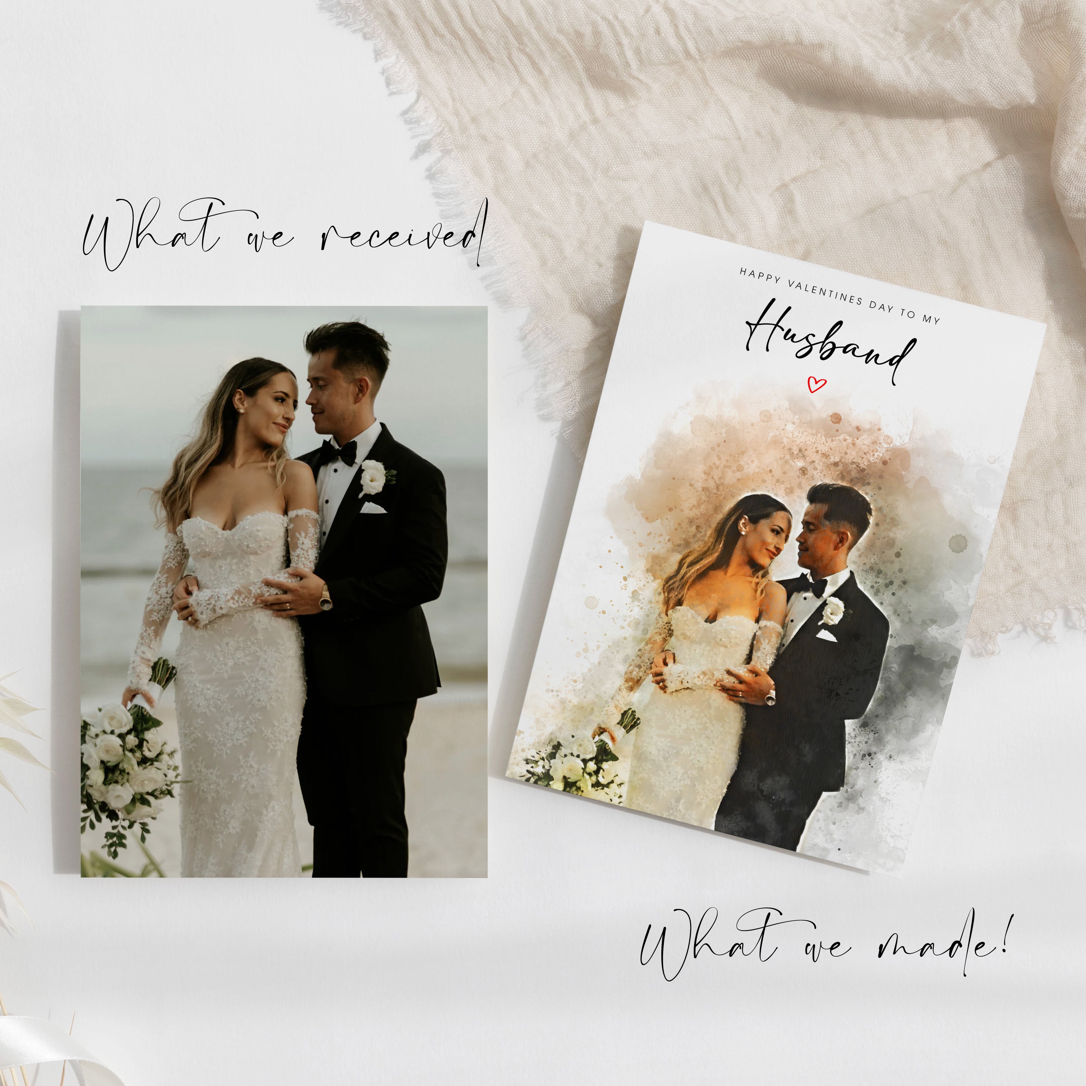Personalised Watercolour Anniversary Card