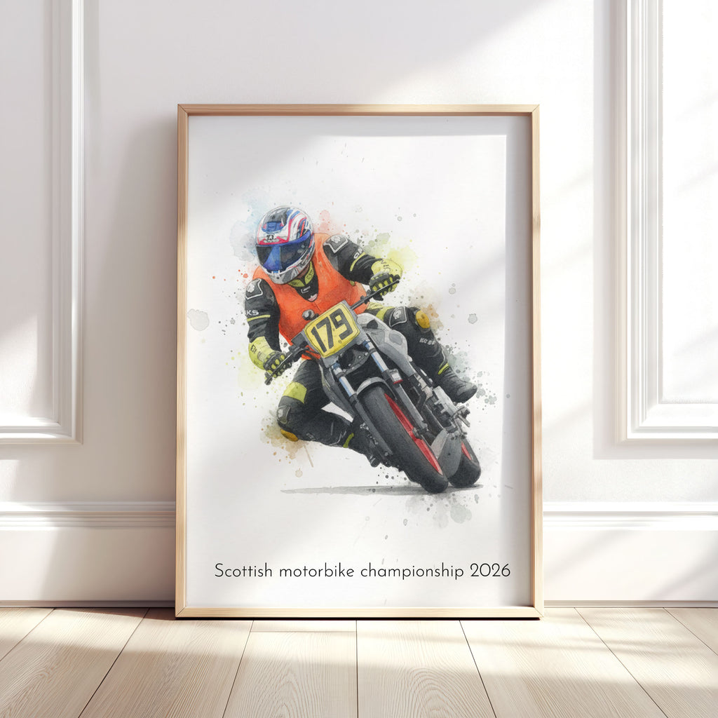 Personalised Motorbike Watercolour Art Print
