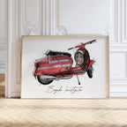 Personalised Motorbike Watercolour Art Print