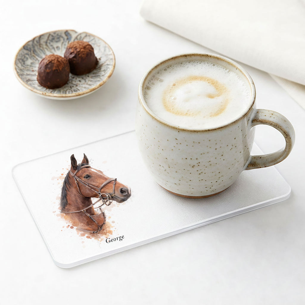 Personalised Watercolour Pet Portrait Coaster