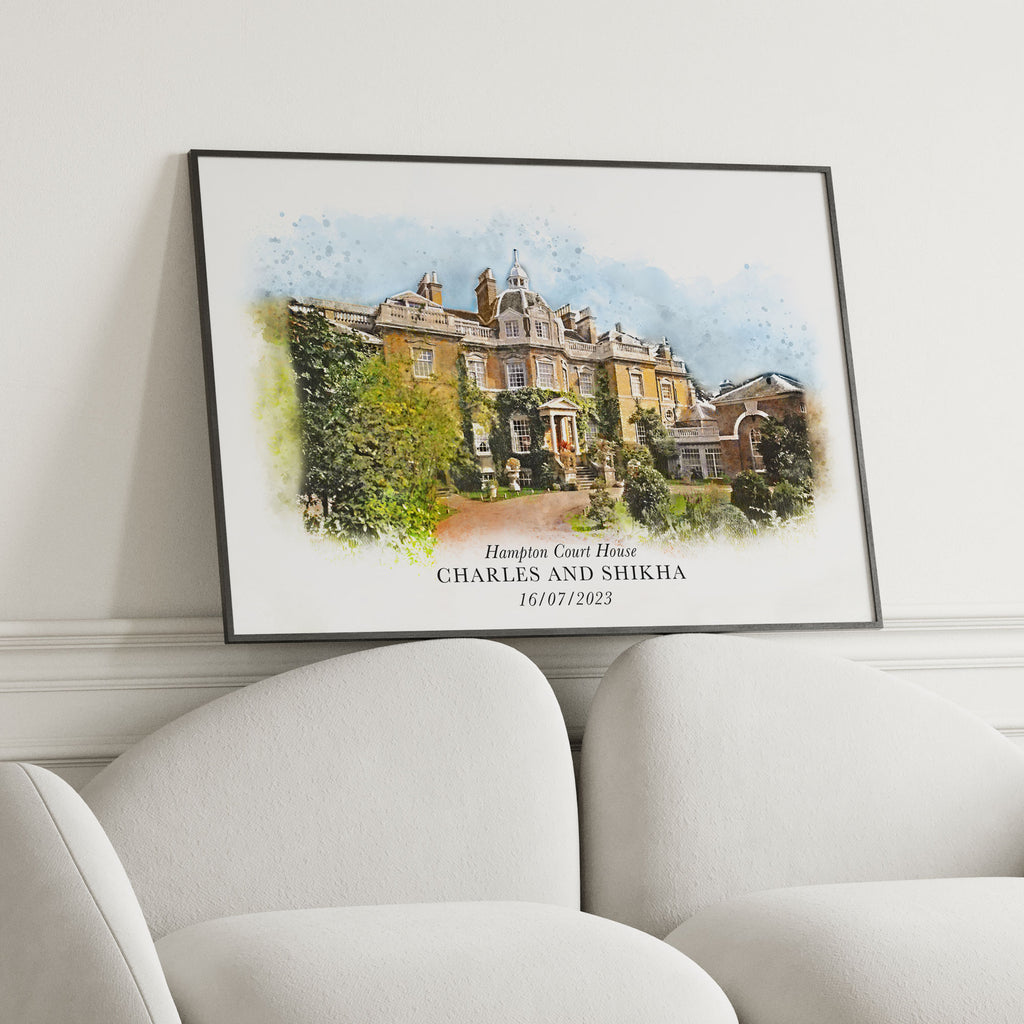 Personalised Watercolour Church Portrait Print
