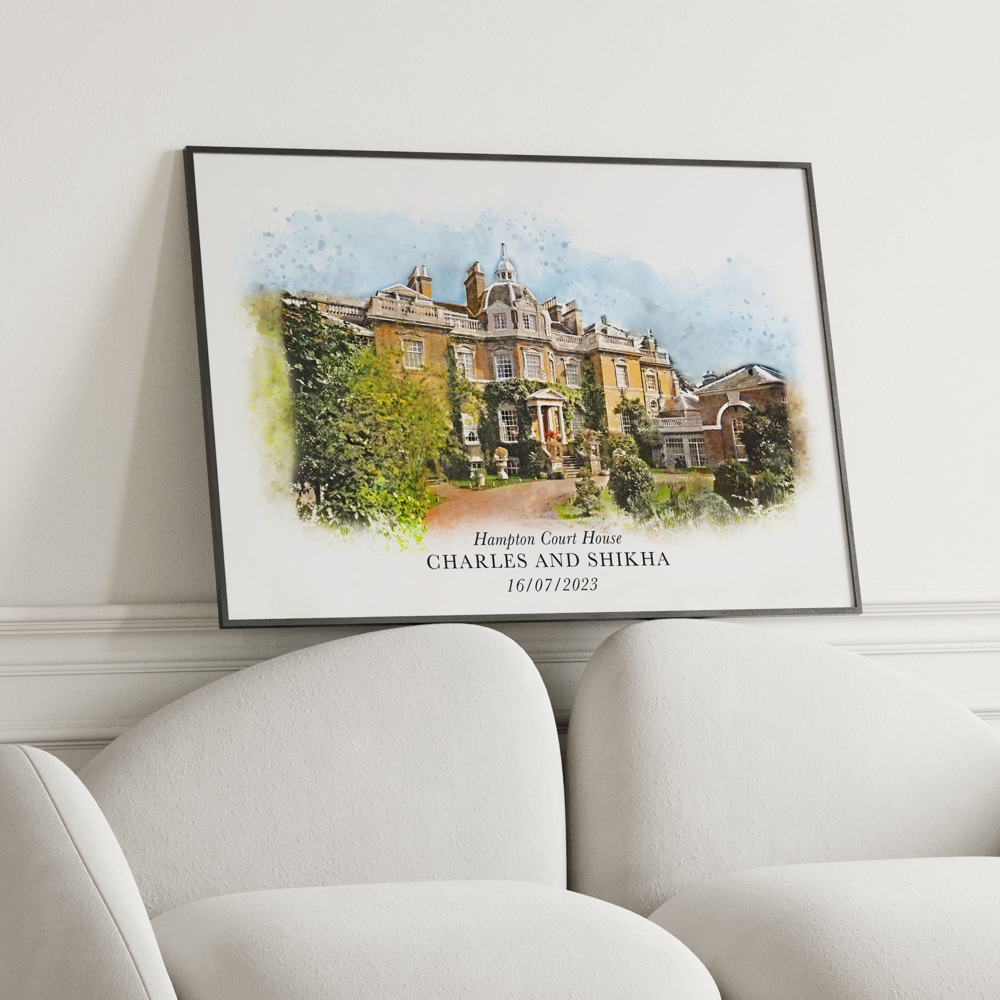 Personalised Watercolour Church Portrait Print