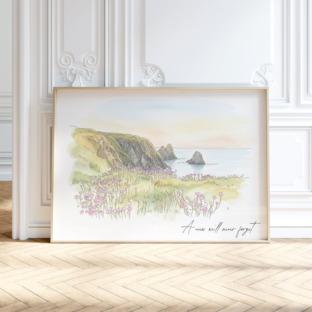 Personalised Landscape and Gardens Watercolour Art Print