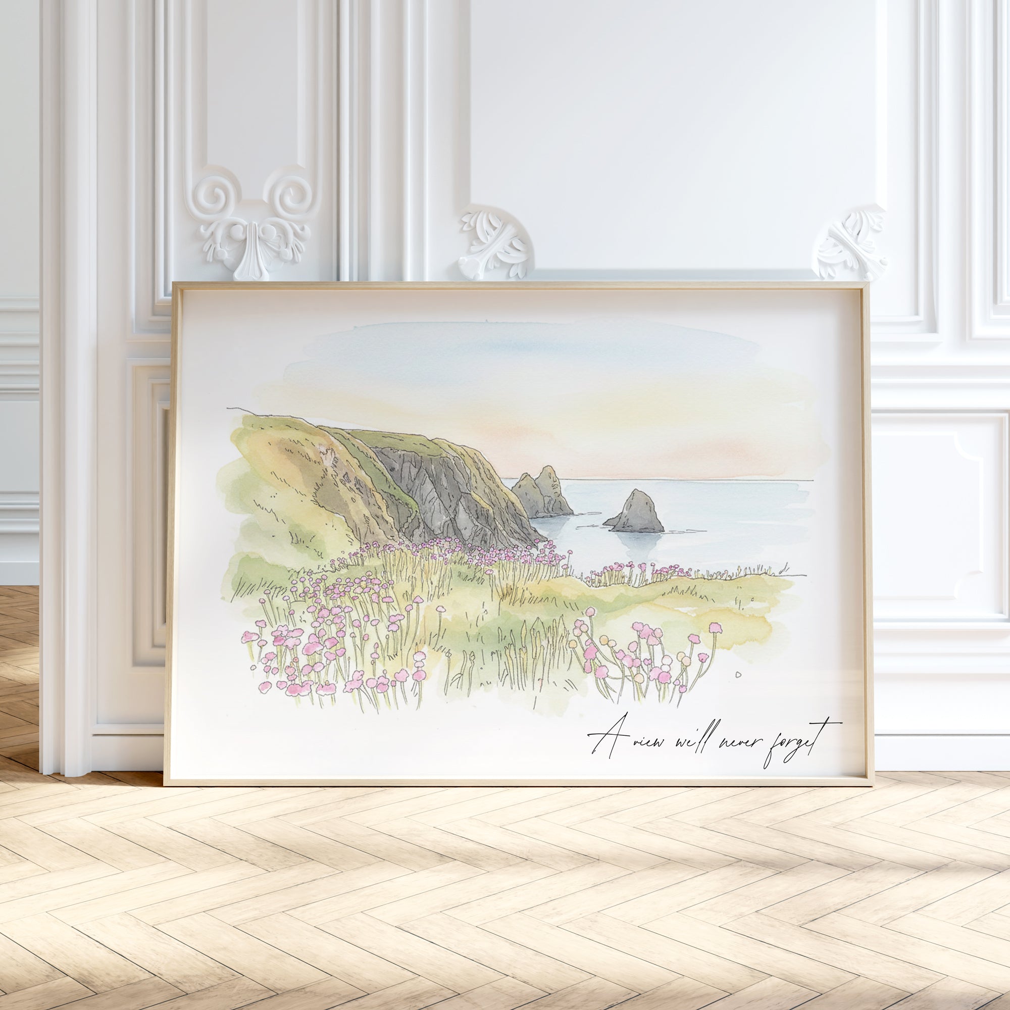 Personalised Landscape and Gardens Watercolour Art Print